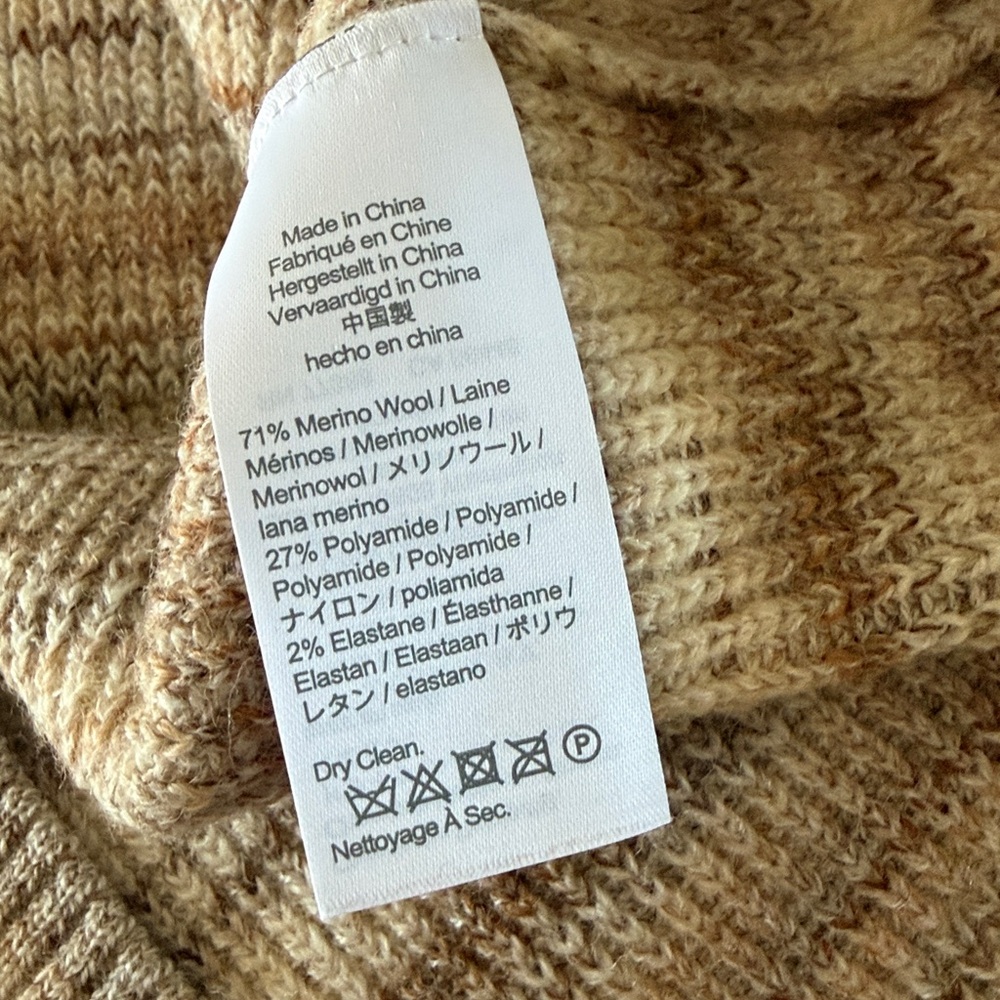 New JCrew merino wool sweater skirt NWT earth tones faux wrap style - Picture 5 of 5